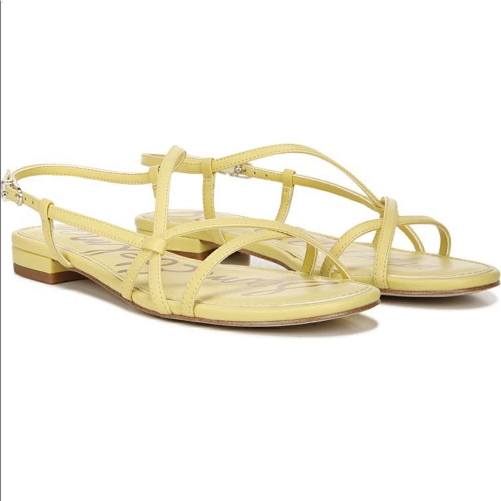 Sam Edelman Women’s Teale strappy yellow leather sandal size 8,5, NIB
